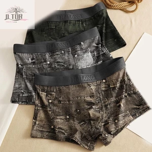 Nam Mỏng Boxer Quần Đùi In Hình Gợi Cảm Thoáng Khí Thoải Mái Quần Lót Nối