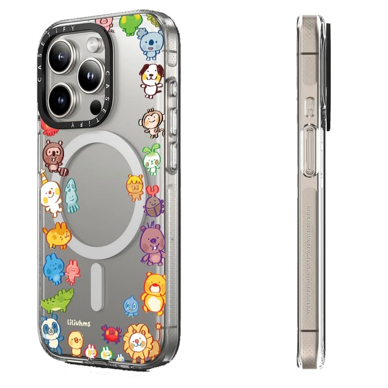 Casetify X Goofy Tập hợp động vật Vỏ hút từ tính trong suốt cho iPhone 16 / 15 / 14 / 13 Pro Max | Mặt sau Acrylic bảo vệ quân sự với bao bì cao cấp