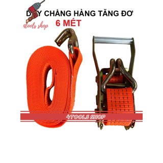 [Loại 1 Siêu Bền] Dây chằng hàng tăng đơ bản 50mm dài 6 mét tải trọng 3 tấn cáp thép