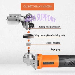 Bộ chuyển đổi cưa xích gắn máy mài cầm tay tra dầu tự động - Lưỡi cưa xích, bộ lam xích
