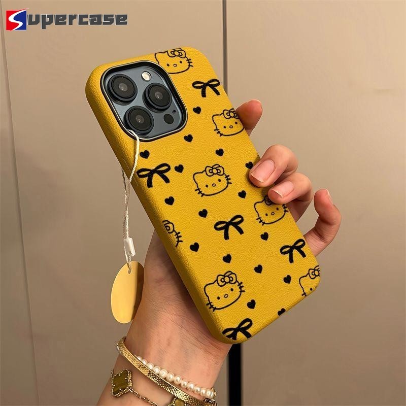 Ốp Điện Thoại Nơ Mèo Kitty Dễ Thương Cho Xiaomi 15 Pro 14T Pro Poco F3 Mi 11 Lite 11X Pro 5G 4G Vỏ Da Thời Trang Ốp Lưng Mềm Chống Sốc