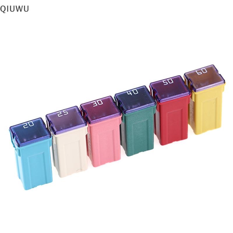 Cầu chì vuông QIUWU 32V 20A 25A 30A 40A 50A60A Cầu chì ô tô có hộp nhựa.