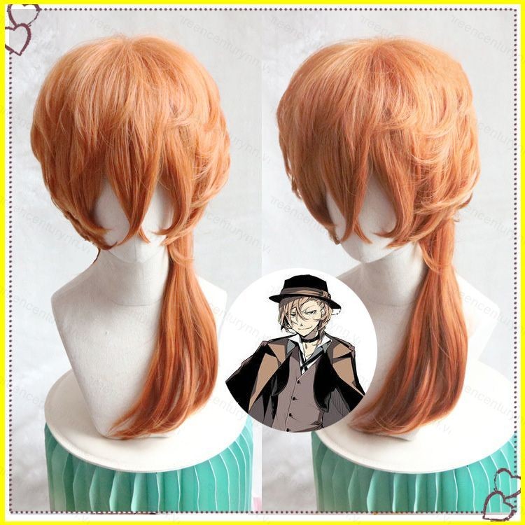 Gn Bungo Đi Lạc Chó Nakahara Chuuya Cosplay Tóc Giả Dài Halloween Hóa Trang Hiệu Suất Lông Tơ Tóc NG