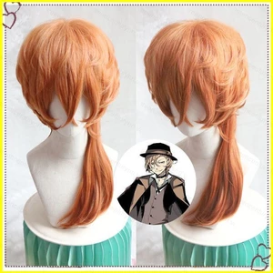 Gn Bungo Đi Lạc Chó Nakahara Chuuya Cosplay Tóc Giả Dài Halloween Hóa Trang Hiệu Suất Lông Tơ Tóc NG