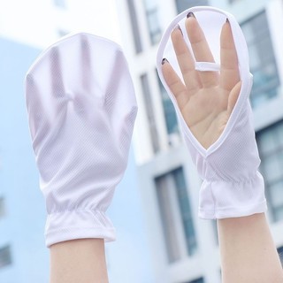 Găng tay chống nắng dành cho nam giới, Găng tay UV bằng lụa băng thoáng khí để câu cá lái xe đạp, khô nhanh & co giãn