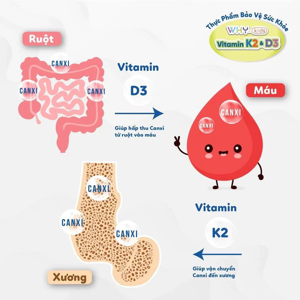 Combo 2 Vitamin Whykids D3 và K2 Dạng Xịt Giúp Bé Hấp Thụ Canxi Hỗ Trợ Phát Triển Chiều Cao - Chai 15ml