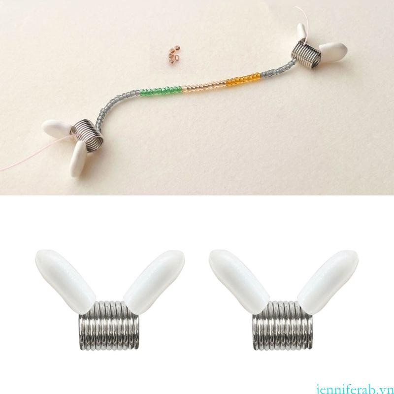 Jenniferab Hạt Chặn Bộ Kim Loại Đính Hạt Trợ Giúp Trang Sức Dụng Cụ Làm Lò Xo Dây Buộc