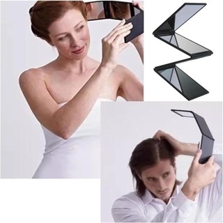 Gương gấp ba mặt CLEARLINE, Gương gấp nhiều góc di động có thể gập lại, Góc nhìn 360 độ Gương trang điểm gấp 4 mặt cầm tay để cắt tóc