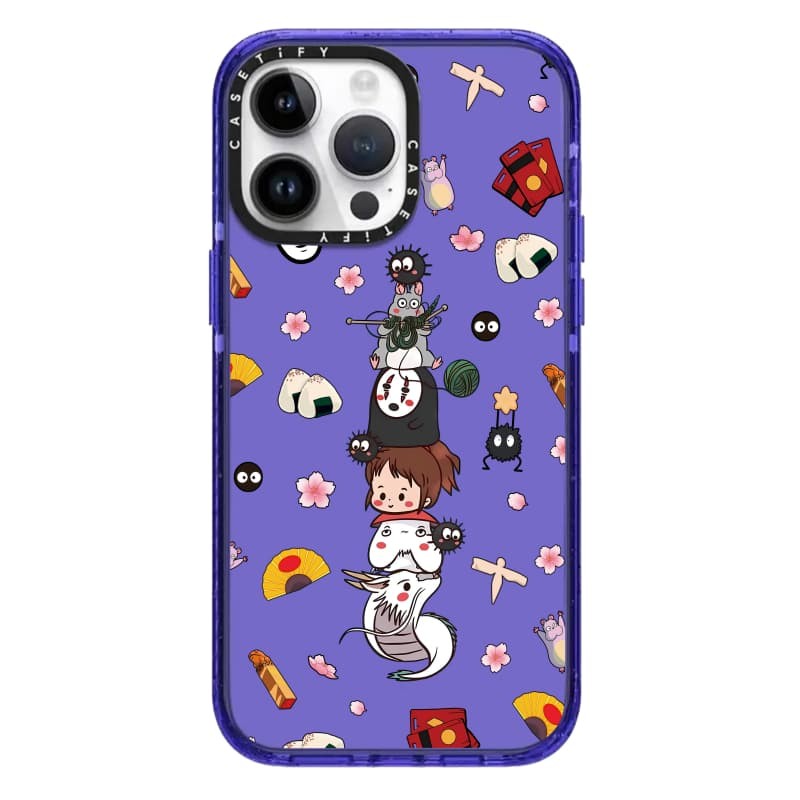 Casetify X Spirited Away Case Peri Tím Hút Từ Tính Cứng Acrylic Ốp Lưng Cho Apple IPhone 12 13 14 15 16 Pro Max Plus Có Hộp