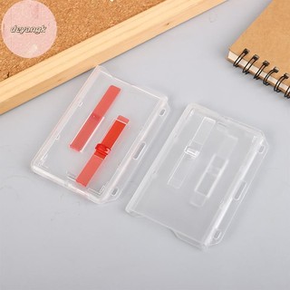 Deyangk Trong Suốt Tay Thẻ Trượt Kép Văn Phòng Trường Học ID Thẻ Tín Dụng Bao Huy Hiệu Giá Đỡ Vượt Qua Gần Chìa Khóa Tay Áo VN