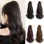 Kẹp móng vuốt DELMER Đuôi ngựa, Đuôi ngựa gợn sóng dài chịu nhiệt tổng hợp, Nối dài tóc ngọt ngào Phong cách Hàn Quốc Tóc giả đuôi ngựa Đảng