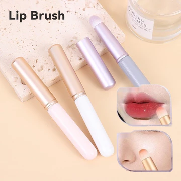 Son Cọ Che Môi Cọ Môi Cọ Pha Trộn Môi Mini Di Động Son Môi Bàn Chải Đầu Tròn Tay Cầm Ngắn Bàn Chải Trang Điểm Chuyên Nghiệp Che Khuyết Điểm Bàn Chải