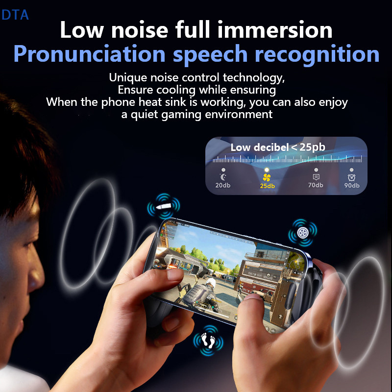 DTA Điện Thoại Di Động Làm Mát Tay Cầm Chơi Game Bán Dẫn Cho Android Bộ Điều Khiển Trò Chơi Phụ Kiện Type-C Tiếng Ồn Thấp Tay Cầm Điện Thoại PO