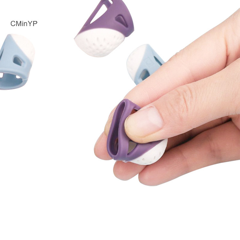 Cyp May Thimbles Silicone May Ngón Tay Đầu Chống Trơn Trượt Rỗng Ngón Tay Bảo Vệ Tay DIY Chữ Thập May Dụng Cụ Vinh Quang