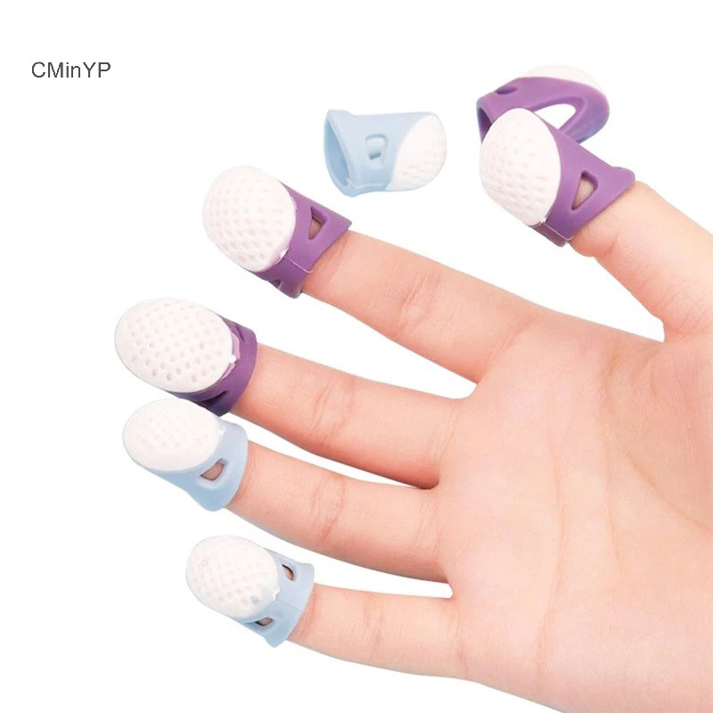 Cyp May Thimbles Silicone May Ngón Tay Đầu Chống Trơn Trượt Rỗng Ngón Tay Bảo Vệ Tay DIY Chữ Thập May Dụng Cụ Vinh Quang