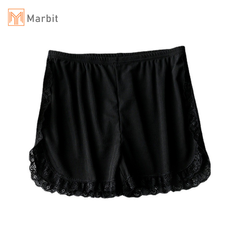Marbit 1 Quần short ren nữ an toàn, co giãn, ngọt ngào, đáy mỏng, mặc nhà mùa xuân hè