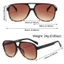 RTJIFSS Big Shades, Kính râm phi công cỡ lớn bảo vệ cầu đôi UV400, Kính râm cổ điển thập niên 70 dành cho nữ và nam giới
