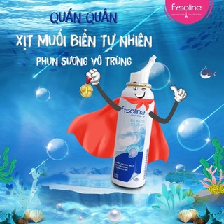 [HSD 9.2027] Dung dịch xịt mũi nước muối biển đẳng trương trẻ em Fysoline Isotonic Spray (Pháp