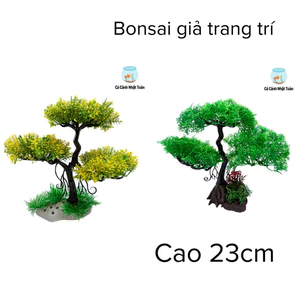Cây Bonsai Giả Trang Trí Bể Cá Cảnh Đủ Màu Sắc Cao 23cm (Mẫu Ngẫu Nhiên)