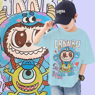 2024 Labububupu Pop Mart Áo Sơ Mi Cho Trẻ Em Tay Ngắn Dễ Thương Và Thoải Mái Phù Hợp Với Nhiều Màu Sắc Labu Boo