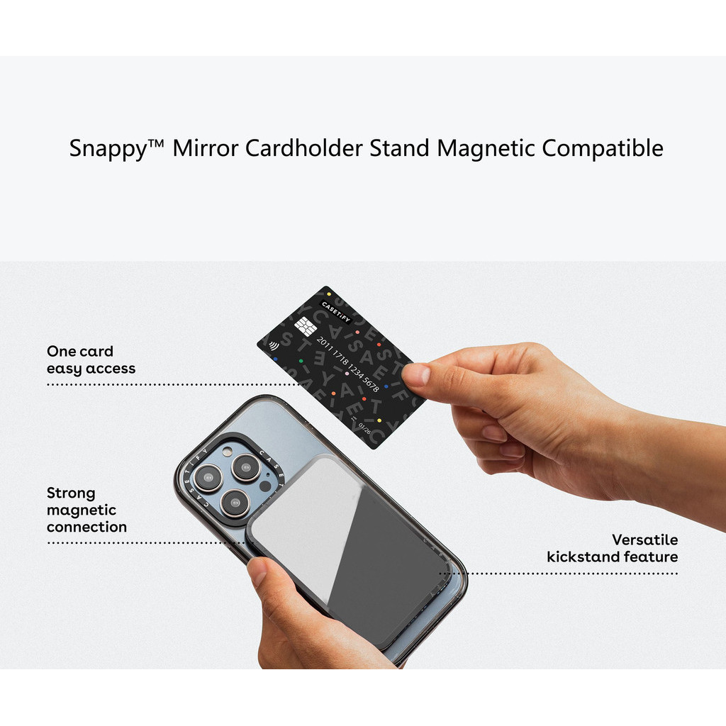 Snappy Chủ thẻ Snappy SnappyTM Giá đỡ thẻ gương Tương thích từ tính