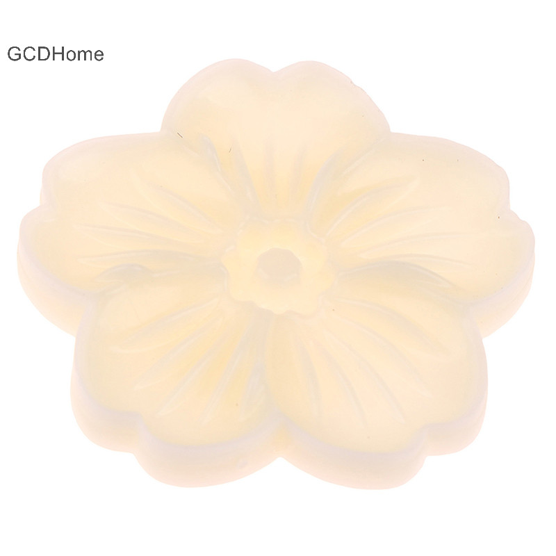 Gcdhome 4 Cái / bộ Khuôn Bánh Trung Thu Hoa Anh Đào Khuôn 3D Tay Bấm Máy Nướng Dụng Cụ HOT