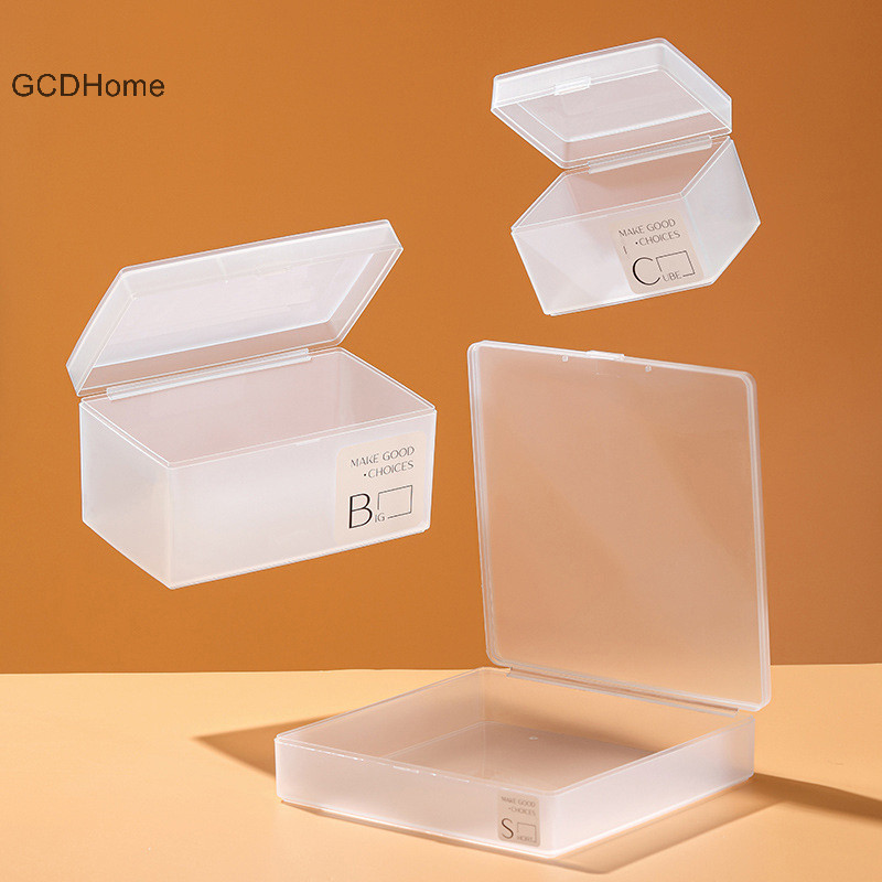 Gcdhome Hình Chữ Nhật Trong Suốt Hộp Nhựa Chống Bụi Bao Bì Hộp Đựng Trang Sức Hộp Bảo Quản HOT Hộp Bảo Quản