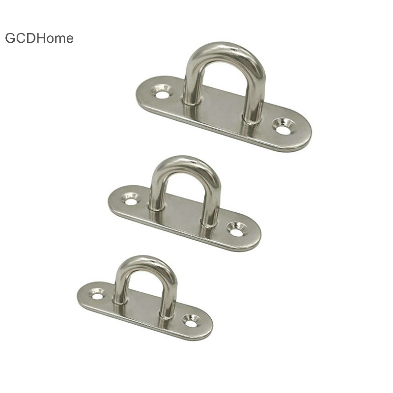Gcdhome M5 / 6 / 8 Móc Tấm Mắt Hạng Nặng Thép Không Gỉ Miếng Lót Treo Tường U Thuyền Trần Móc Nhẫn Nhà Đỗ Xe Võng Hình Chữ D HOT