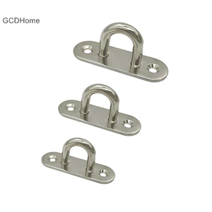 Gcdhome M5 / 6 / 8 Móc Tấm Mắt Hạng Nặng Thép Không Gỉ Miếng Lót Treo Tường U Thuyền Trần Móc Nhẫn Nhà Đỗ Xe Võng Hình Chữ D HOT