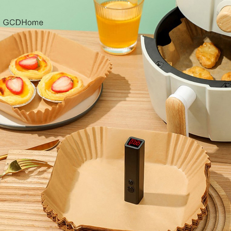 Gcdhome Bếp Nồi Chiên Không Khí Giấy Nướng Giấy Hấp Thụ Dầu Nồi Chiên Không Khí Phụ Kiện Xử Lý HOT