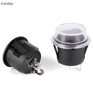 NDY 1Pc 2-PIN ON-OFF SPST Round Dot Car Auto Rocker Chuyển đổi + Vỏ chống nước N
