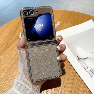 Ốp lưng kim cương lấp lánh mạ điện sang trọng cho Samsung Galaxy Z Flip 6 Flip 5 Flip 4 Flip 3 Ice Maiden Vỏ bảo vệ