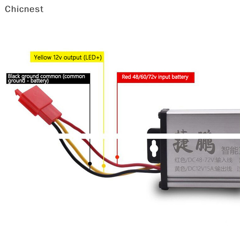[Chicnest] Bộ chuyển đổi 36V 48V 60V 72V sang 12V 10 / 15 / 20A 180W Điện biến áp Boutique