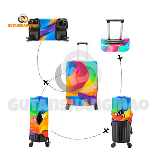 Thời Trang Họa Tiết Hình Học Du Lịch Hành Lý Có Thể Giặt Vali Bảo Vệ Chống Trầy Xước Vali Phù Hợp Với Hành Lý 18-32 Inch