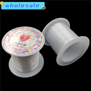 1 Cuộn Dây Đính Hạt Dây DIY Vòng Tay Vòng Cổ Thủ Công Dây Câu Trang Sức Phát Hiện Dây Trong Suốt Phụ Kiện Cao Su Chất Lượng Cao