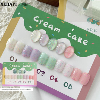 Xeijayi Ice Cream Series Nail Polish Gel Chất liệu kem bán trong suốt Keo dán quang trị liệu móng tay nghệ thuật làm móng tay cho tiệm làm móng tay 10ml