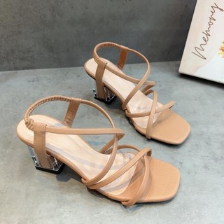 Giày Cao Gót Sandal Quai hậu khóa gài  - Kho Giày Bánh Bèo mã SandalDayXX cao 5cm 7 Phân Nữ DéP Shoes Quai Mảnh