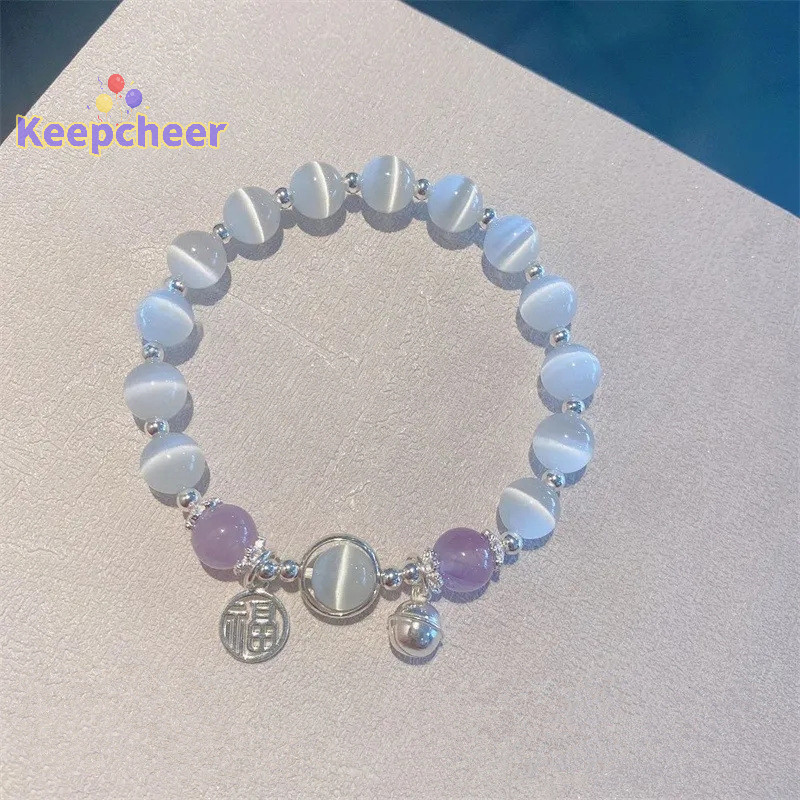 [Keepcheer] Vòng Tay Đính Hạt Thời Trang Nữ Lãng Mạn Đá Mắt Quyến Rũ Lắc Tay Giả Đá Mặt Trăng Dây Xích Cổ Tay Trang Sức Cho Bạn Gái Quà Tặng [Mới]