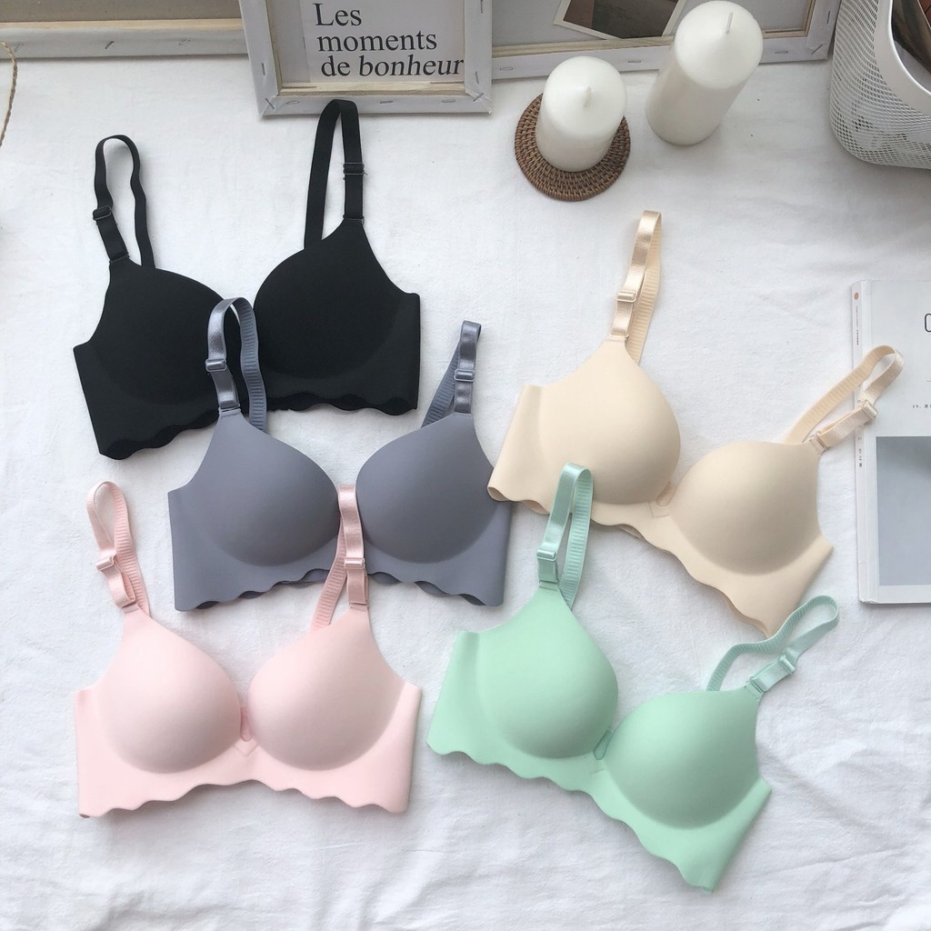 Macaron không dây áo ngực liền mạch một mảnh gợi cảm ngực nhỏ tập hợp áo ngực đồ lót mỏng dày