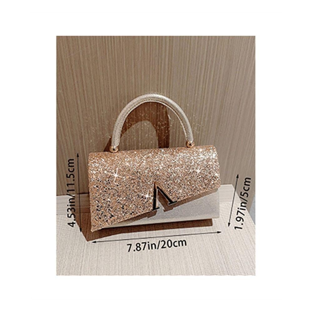 Túi dạ hội nơ CPINCP, Túi đeo vai Sequin vàng dây chuyền, Ly hợp tiệc sang trọng dành cho nữ