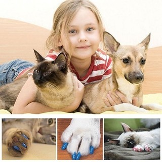 [Baystar] 20 Chiếc Pet Dog Cat Paw Claw Chống Trầy Xước Vỏ Bảo Vệ Móng Tay Silicon Mềm
