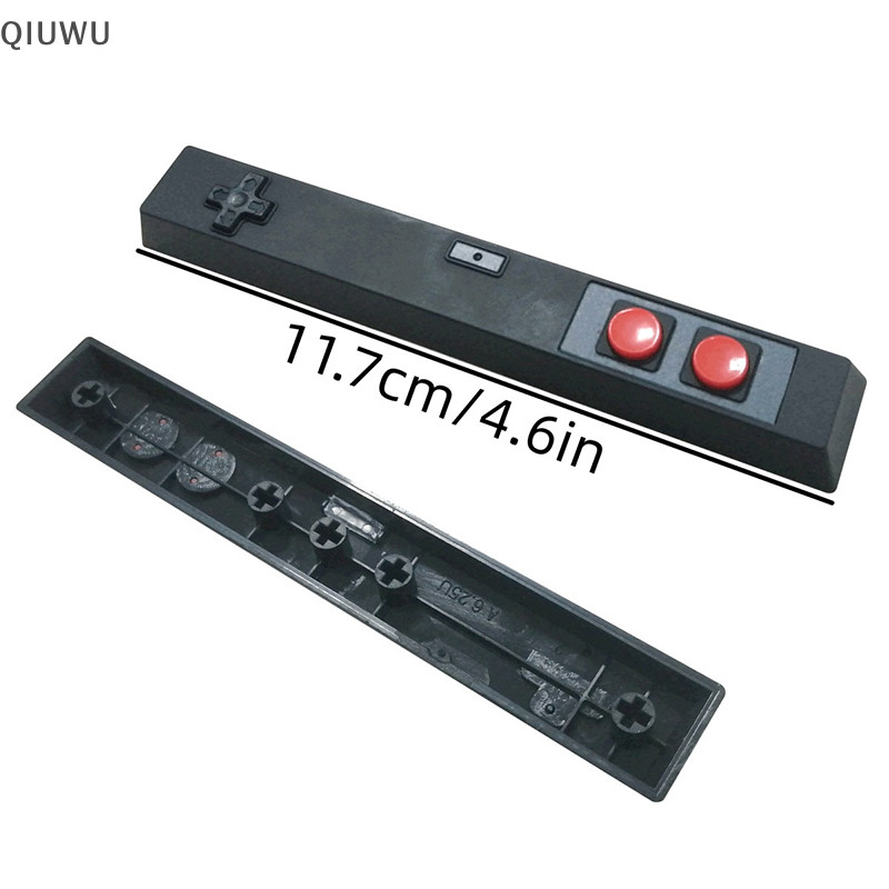 Qiuwu Retro Tay Cầm Chơi Game Keycap 6.25u spacebar Artisan Keycap Chất Liệu ABS Cho MX Switch Cho Bàn Phím Cơ Chơi Game Đen Trắng.