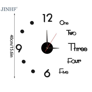Jinhf 1Pc 3D Đồng Hồ Treo Tường Gương Dán Tường Sáng Tạo DIY Đồng Hồ Treo Tường Thiết Kế Hiện Đại Tắt Tiếng Đồng Hồ Trang Trí Nhà HOT