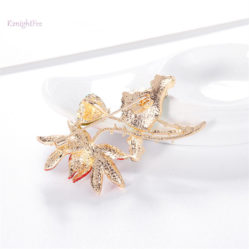 K2nightfee Kim Cương Giả Hoa Sen Thổ Cẩm Dành Cho Nữ Thanh Lịch Handmade Lá Đảng Văn Phòng Áo Khoác Trang Trí Phụ Kiện Chân Quà Tặng VN