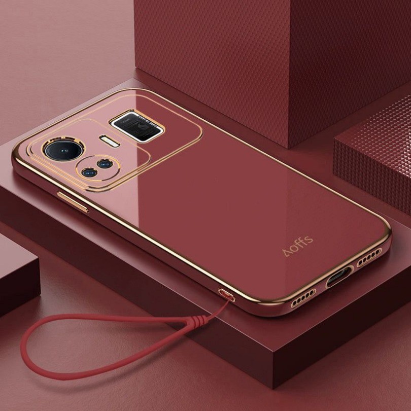 Dành Cho Realme GT3 GT5 GT Neo 5 SE 3 2 2T 3T GT2 Pro GT Master Edition GT Neo Flash Ốp Điện Thoại Mạ Vuông Sang Trọng