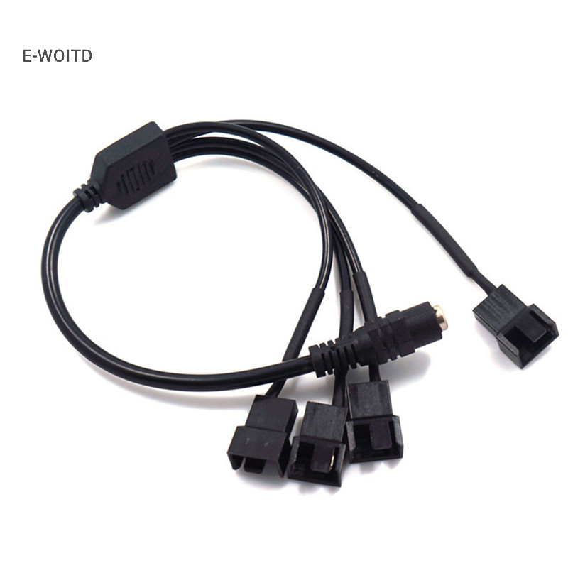 E-WOITD Đồng 5521 đến 4Pin PWM Máy Tính 4 Chiều Quạt Bộ Chuyển Đổi Nguồn Cáp 12V HNVN