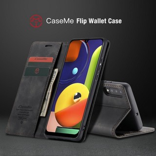 Vỏ Kinh Doanh Cho Samsung Galaxy S25 S24 S23 Plus S23 S24 S25 Ultra S24FE S23FE Caseme Thương Hiệu Nam Châm Retro Ví Lật Vỏ Điện Thoại