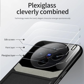 Ốp lưng bằng da Plexglass cho vivo X200 Pro mini Silicon bảo vệ Vỏ điện thoại cứng vivoX200Promini V2419A V2415A V2405A V2405DA