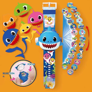 Baby shark lotso Minnie Đồng Hồ Điện Tử Cá mập Tiger hươu cao cổ 24 Hình Cá Mập Đáng Yêu Cho Bé