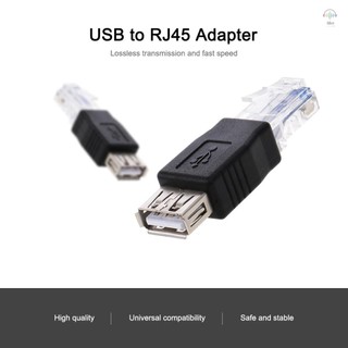 Hilivn) Bộ chuyển đổi USB sang RJ45 USB2.0 Nữ sang Ethernet RJ45 Đầu nối bộ chuyển đổi phích cắm đực